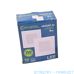  TM Crystal LED GIACINT-3W DNL-005  , 9090  4000...