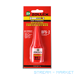 Фиксатор соединения резьбы Zollex BFS-2 10г красный