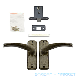 Ручка-защелка Тандем ЗЩ-5 прямая желтая