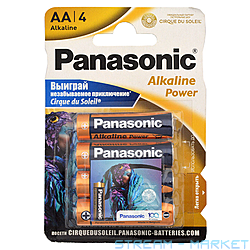   Panasonic Alkaline Power CDS AA LR6APB4BPS...