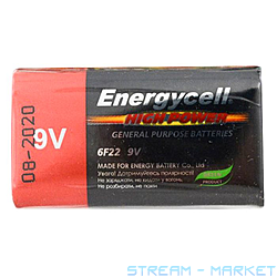 Батарейка Energycell сольова 6F22M-S1 9V крона