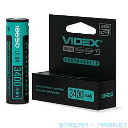  Videx Li-ion 18650-P 3400mAh 3.7V  