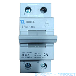 Переключатель нагрузки Takel трехпозиционный SFM 1P 125A