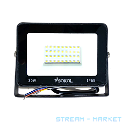 Светодиодный прожектор Sokol LED-SLT-30W 220V 6500К IP65 Slim 2250lm...
