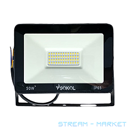 Светодиодный прожектор Sokol LED-SLT-50W 220V 6500К IP65 Slim 3500lm...