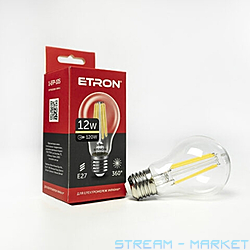   Etron Filament 1-EFP-105 -60 12W 3000 27 clear...