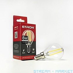   Etron 1-EFP-144 G45 8W 4200K E14 clear glass