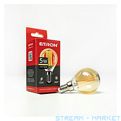   Etron 1-EFP-184 G45 5W 2500K E14 Golden