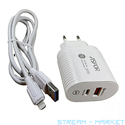    Aspor PD002 USB-CUSB QC 3.0PD 20W  USB  Lightnin...