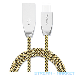Кабель Yoobao YB-412C USB Type-C 2.4A 1м жовтий