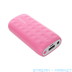 Remax портативное зарядное устройство Proda Lovely, 2USB, 5000mAh, цвет розовый