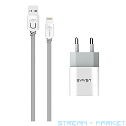    Usams J-TU 2.4A 2USB   Lightning USB...