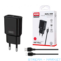     L92C EU dual 2.4A Charger with Type-c cable...