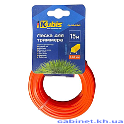 Волосінь для тримера Kubis 01-08-2241 2.40 ммх15м квадрат