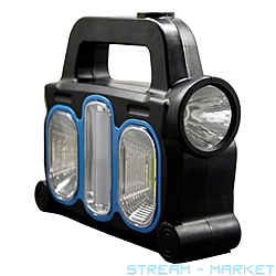 Фонарь ручной Electro House EH-FLSB-02 светодиодный аккумуляторный с солнечной батареей...