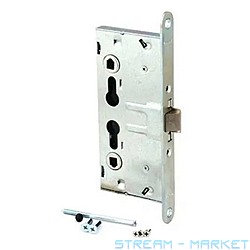 Замок врізний протипожежний APECS 2000-ZN хром