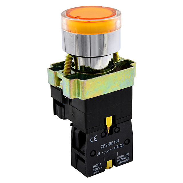 Кнопка управления XB2-BW3571 нажимная без фиксации Старт с светодиодной ...