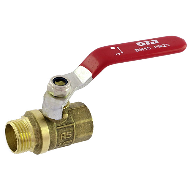 Кран шаровый STA 1\" В/Н вода железный шар латунный без покрытия купить ...