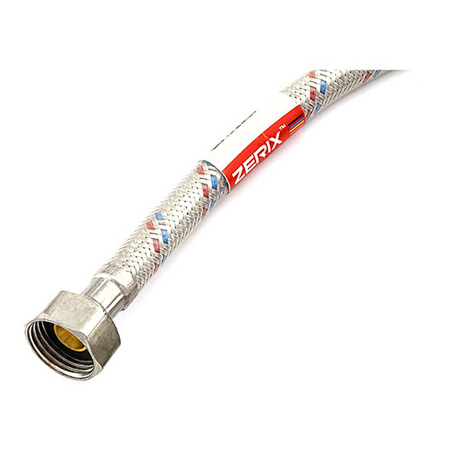 Шланг для подвода воды Zerix нержавеющий в силиконовой оболочке L 1200 ...